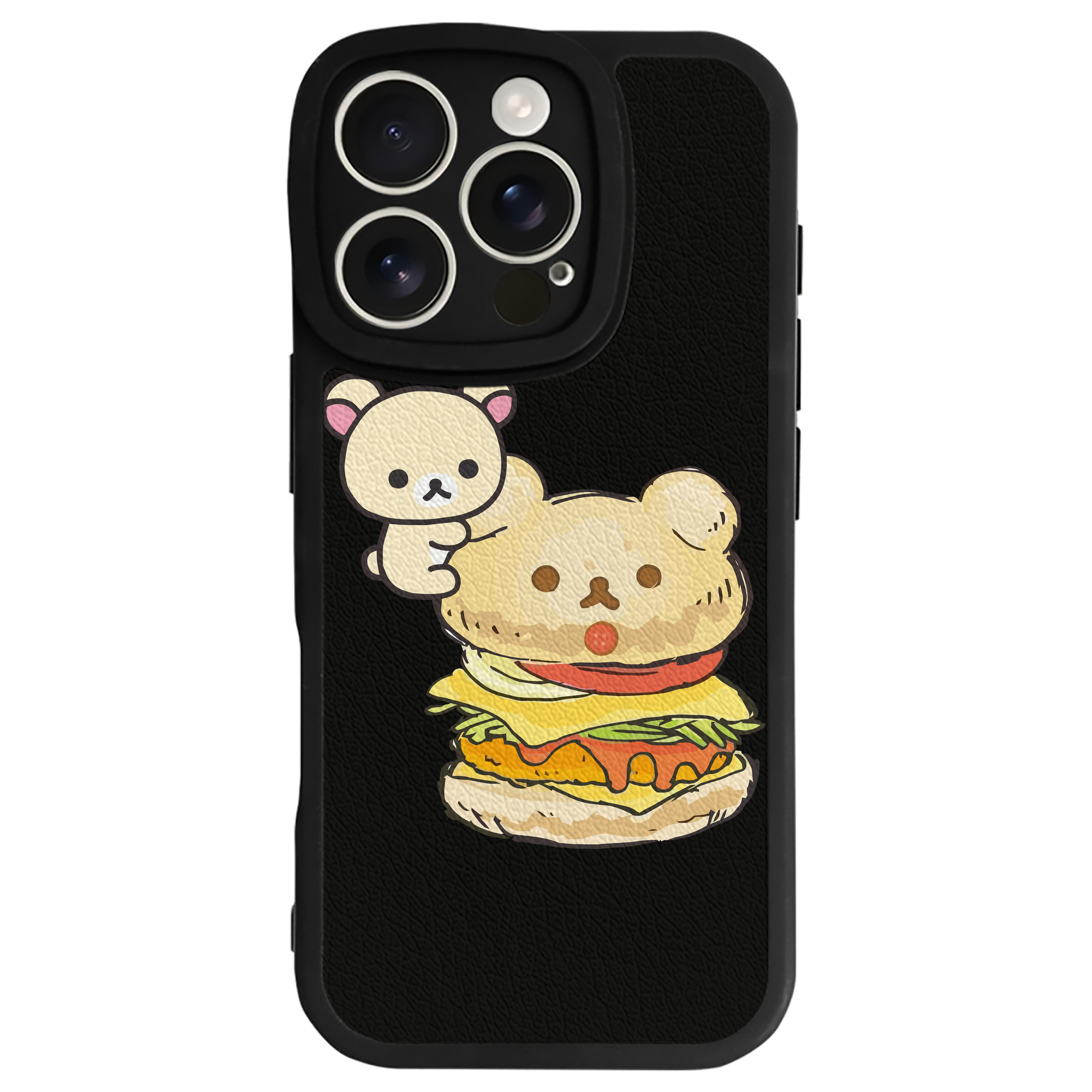 （画像用） リラックマ リラックマ キイロイトリ Rilakkuma Korilakkuma Kiiroitori 【iPhone 16シリーズ対応】シリコンスマホケース（レザー調） 材質：シリコン